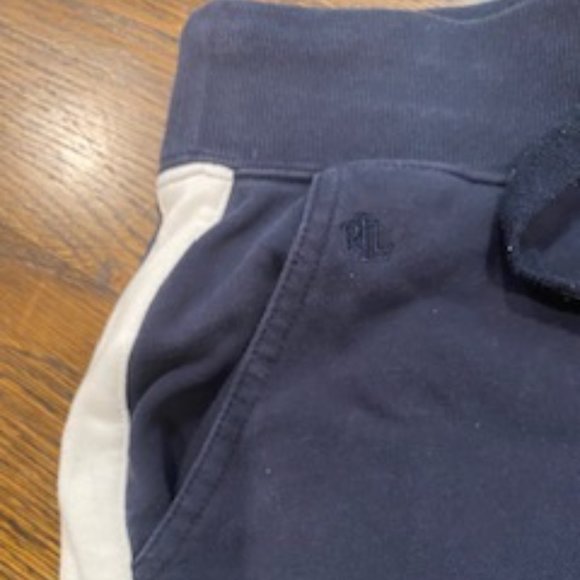 Clearout-Ralph Lauren Women's Jogger Sweatpants Side Stripe Navy Blue in XS - Picture 4 of 8